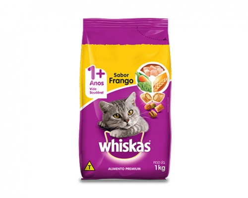 Ração Seca para Gatos WHISKAS Adulto Sabor Frango 1kg